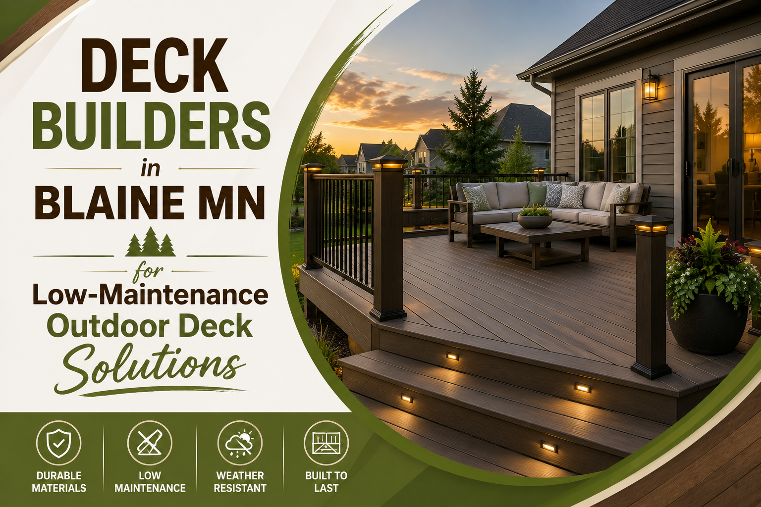 Deck Builders in Blaine MN for Low-Maintenance Outdoor Deck Solutions